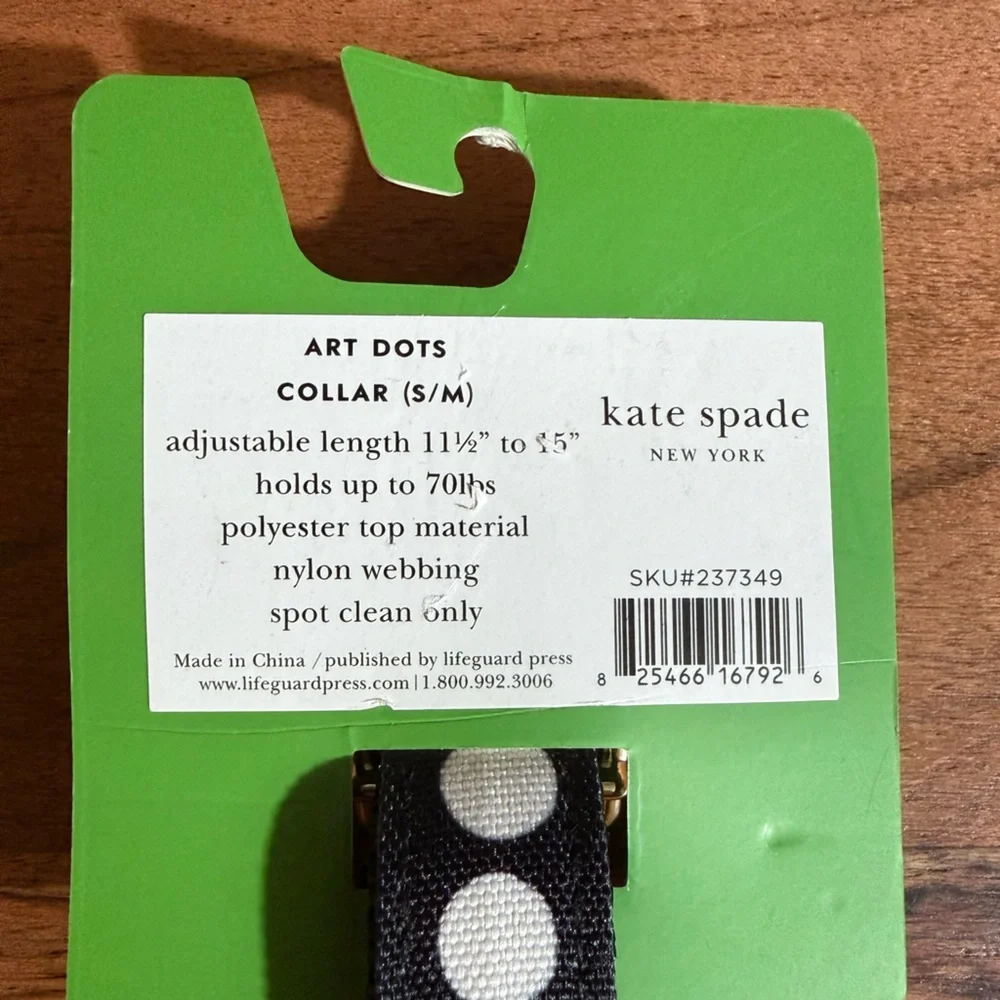Kate Spade New York | Art Dot Collar | Black &‎ White | S/M | NWT